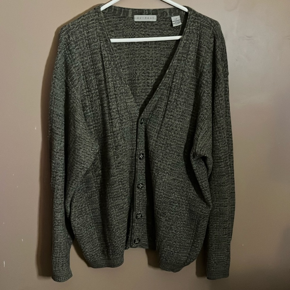 😄Comfy grampa sweater 90’s buttons pockets